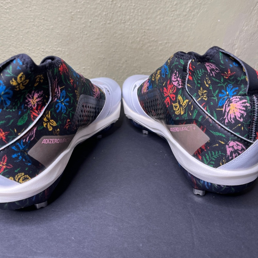 Adidas Adizero Impact+ Baseball Julio Rodriguez Size 10 Floral Cleats IH2728 nby - Picture 8 of 11